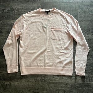Banana Republic Mens Thin Knit Sweater Cotton Blend Size S Mute Pink $59 NWT